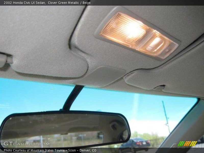 Clover Green Metallic / Beige 2002 Honda Civic LX Sedan