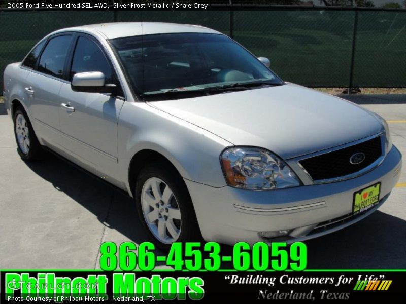 Silver Frost Metallic / Shale Grey 2005 Ford Five Hundred SEL AWD