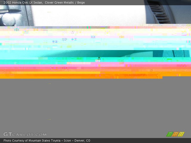 Clover Green Metallic / Beige 2002 Honda Civic LX Sedan