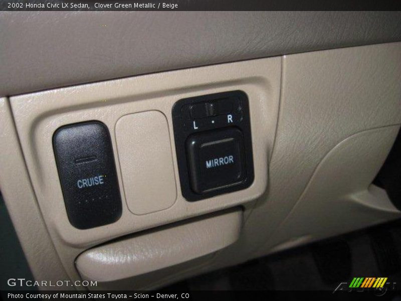 Clover Green Metallic / Beige 2002 Honda Civic LX Sedan