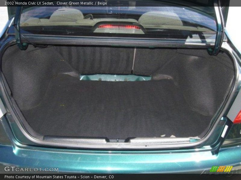 Clover Green Metallic / Beige 2002 Honda Civic LX Sedan