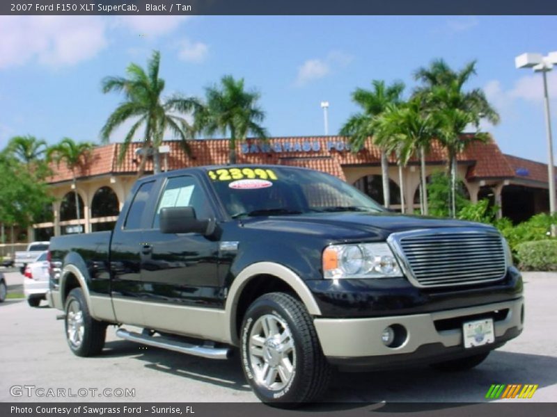 Black / Tan 2007 Ford F150 XLT SuperCab