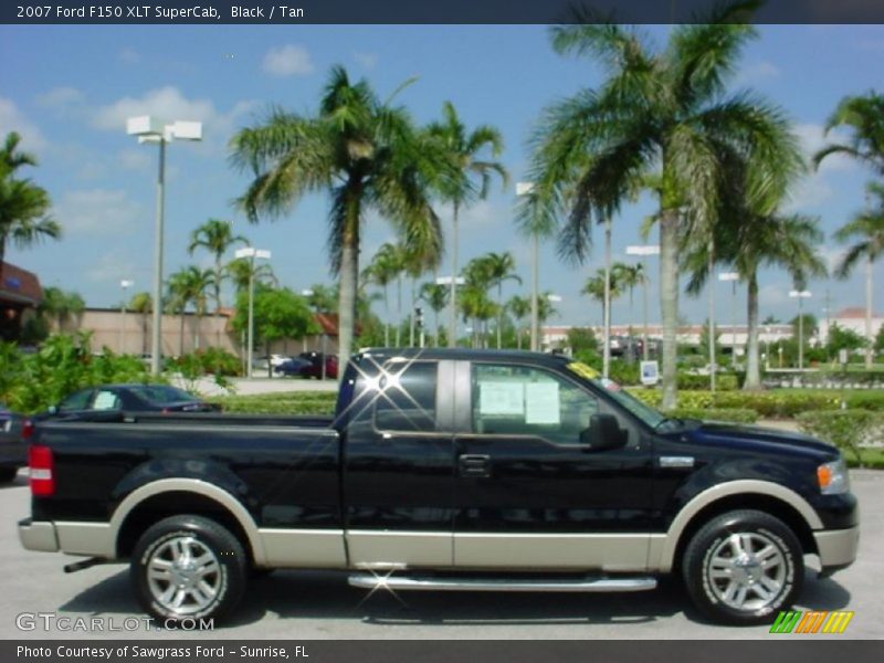 Black / Tan 2007 Ford F150 XLT SuperCab