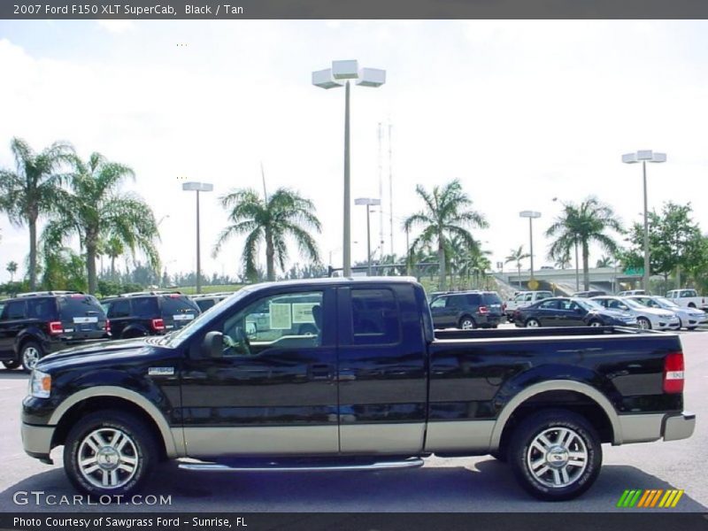 Black / Tan 2007 Ford F150 XLT SuperCab