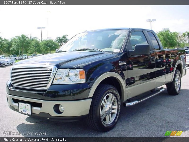 Black / Tan 2007 Ford F150 XLT SuperCab