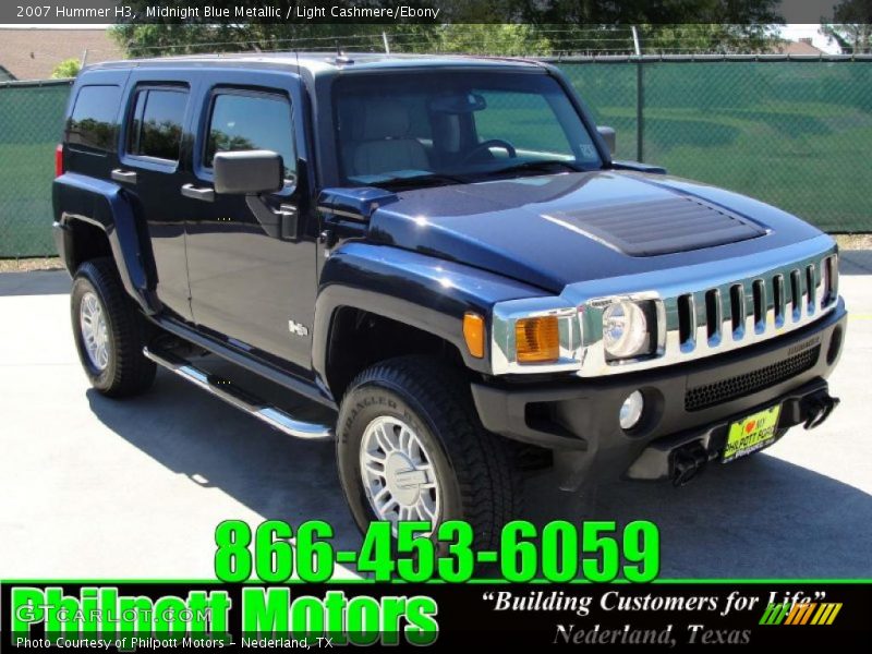 Midnight Blue Metallic / Light Cashmere/Ebony 2007 Hummer H3