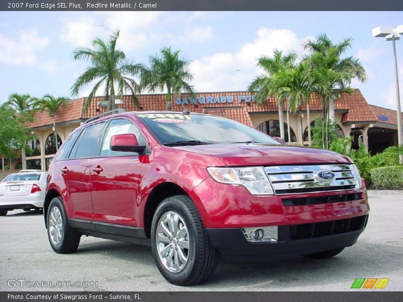 Redfire Metallic / Camel 2007 Ford Edge SEL Plus