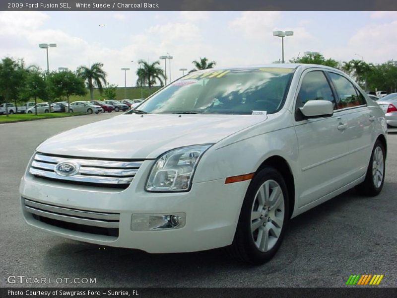 White Suede / Charcoal Black 2009 Ford Fusion SEL