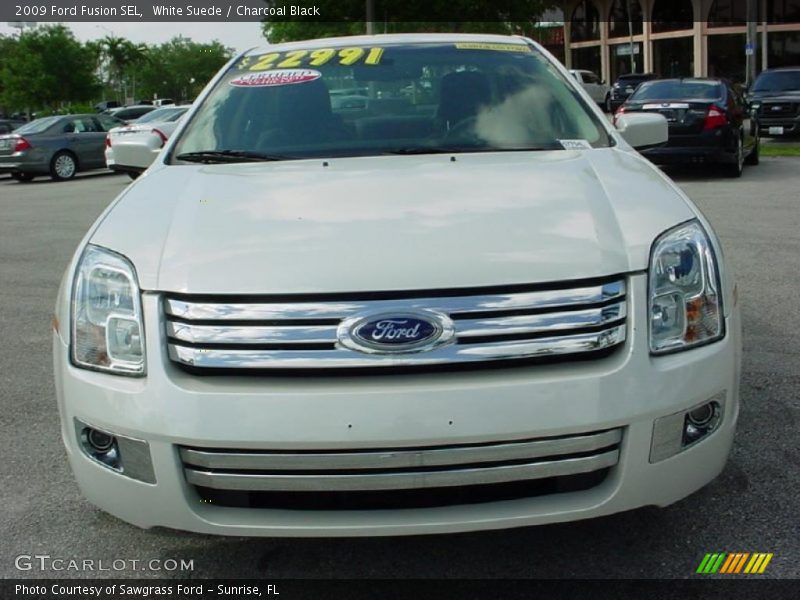 White Suede / Charcoal Black 2009 Ford Fusion SEL