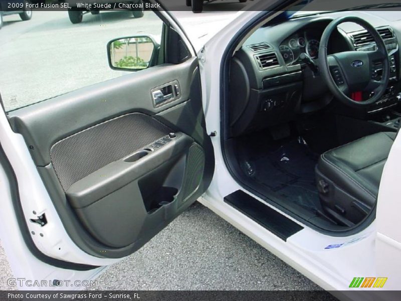 White Suede / Charcoal Black 2009 Ford Fusion SEL