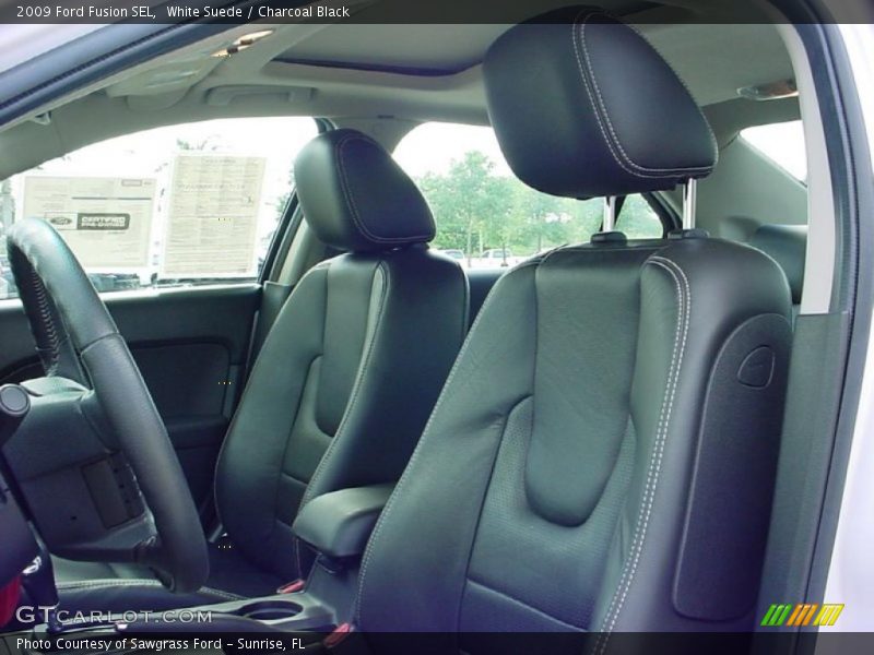 White Suede / Charcoal Black 2009 Ford Fusion SEL