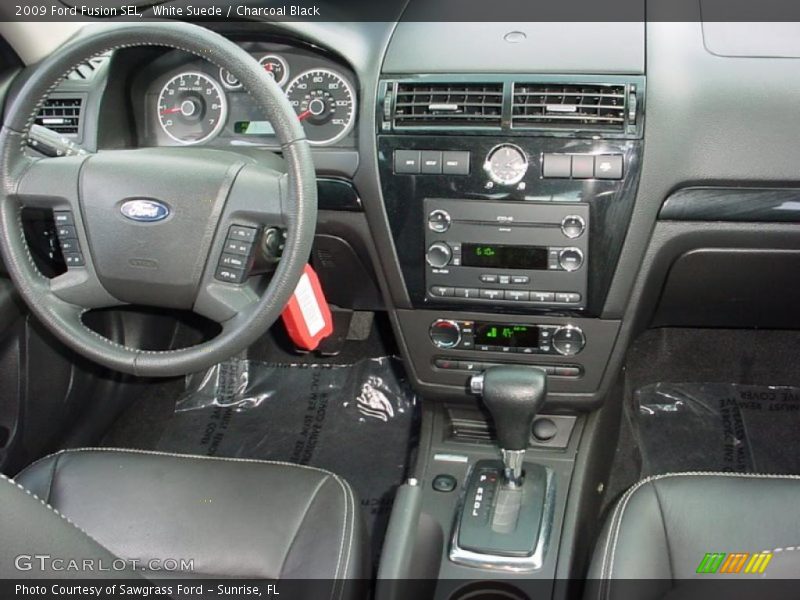 White Suede / Charcoal Black 2009 Ford Fusion SEL