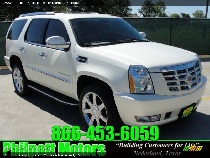 White Diamond / Ebony 2008 Cadillac Escalade