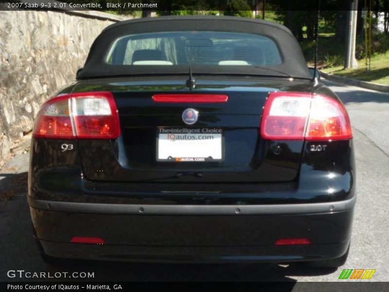 Black / Parchment 2007 Saab 9-3 2.0T Convertible