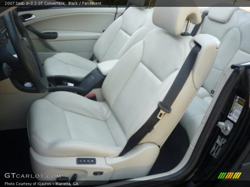 Black / Parchment 2007 Saab 9-3 2.0T Convertible