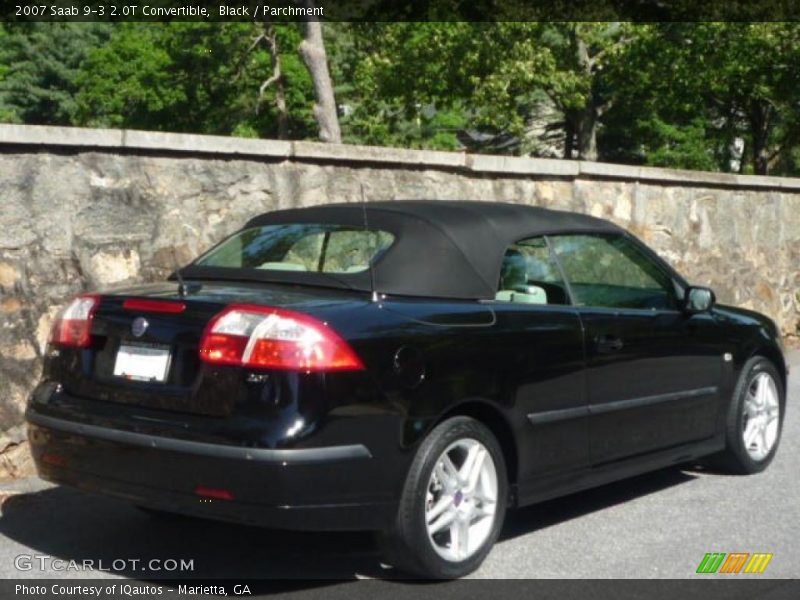 Black / Parchment 2007 Saab 9-3 2.0T Convertible