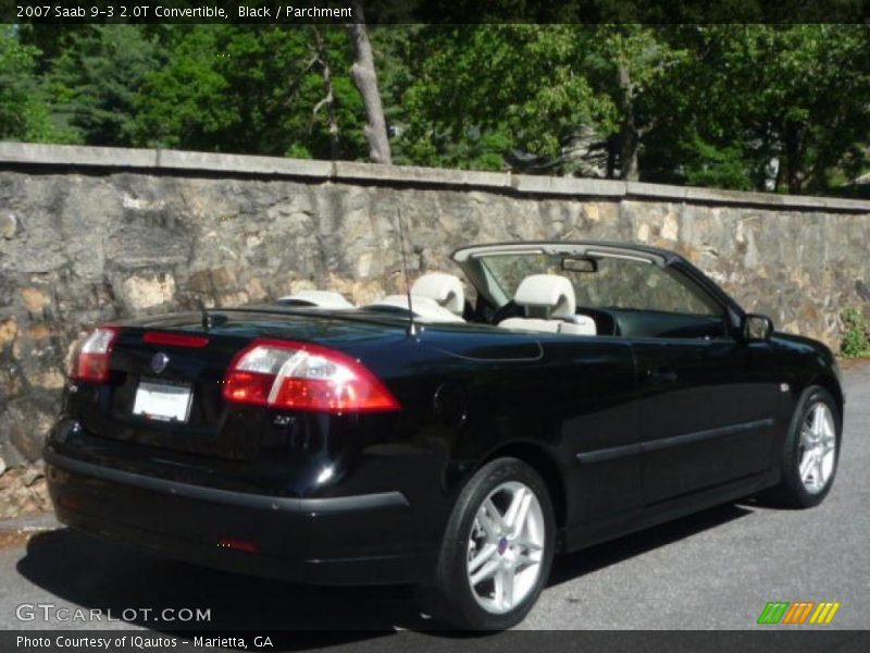 Black / Parchment 2007 Saab 9-3 2.0T Convertible