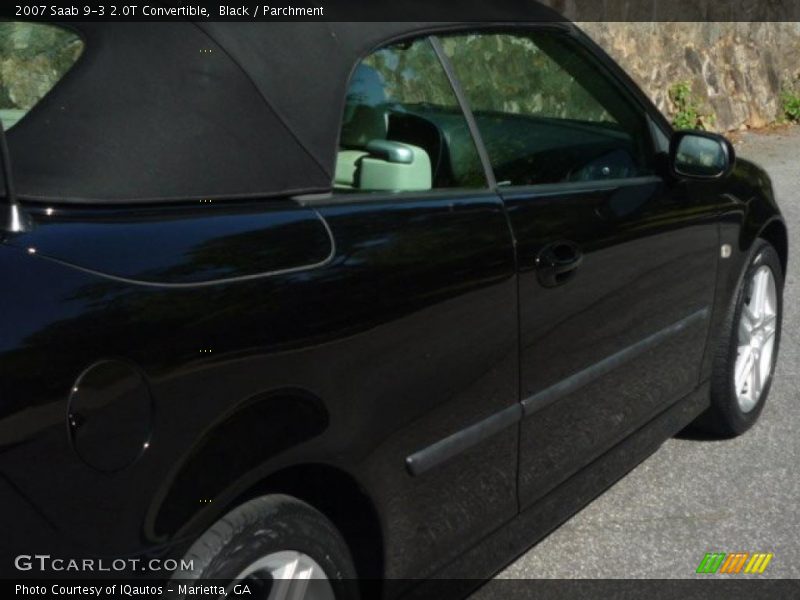 Black / Parchment 2007 Saab 9-3 2.0T Convertible