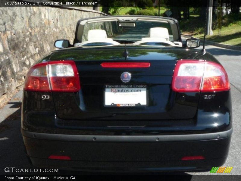 Black / Parchment 2007 Saab 9-3 2.0T Convertible
