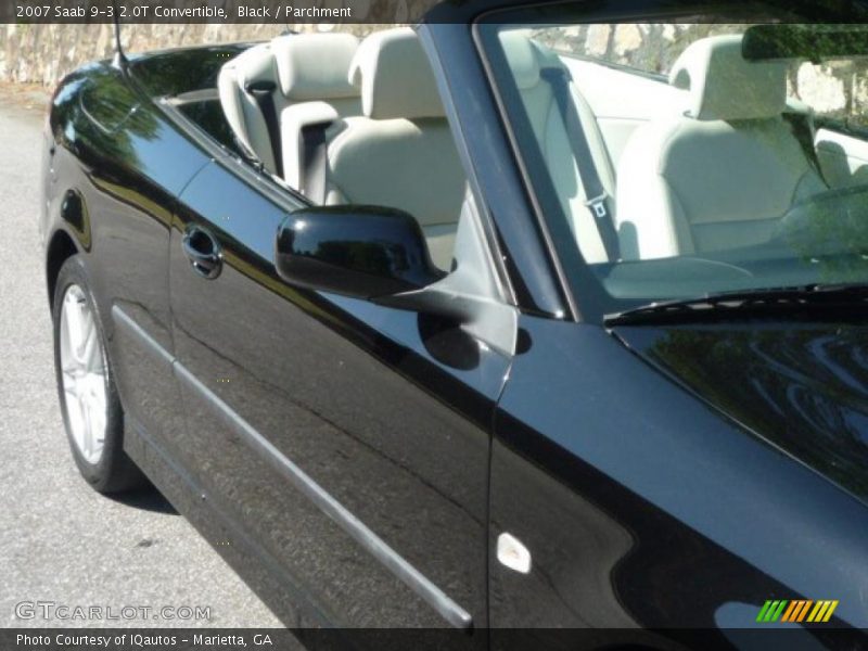 Black / Parchment 2007 Saab 9-3 2.0T Convertible