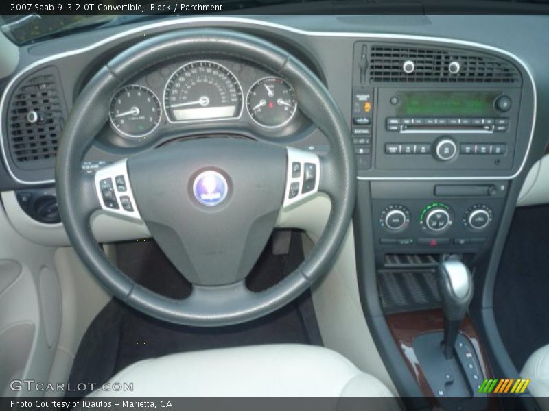 Black / Parchment 2007 Saab 9-3 2.0T Convertible