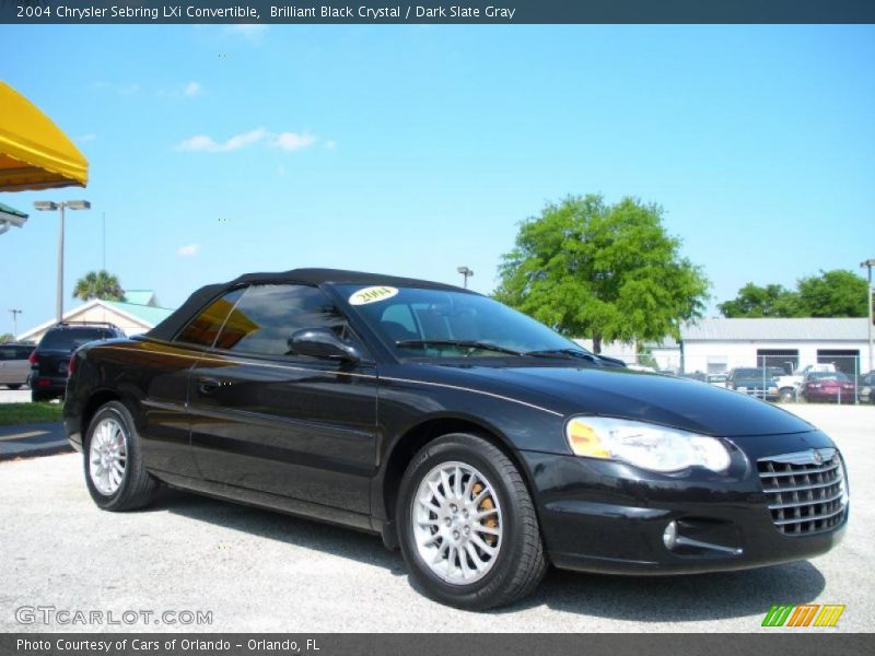 Brilliant Black Crystal / Dark Slate Gray 2004 Chrysler Sebring LXi Convertible
