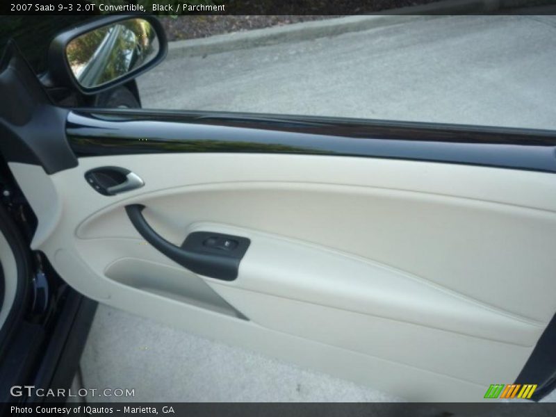 Black / Parchment 2007 Saab 9-3 2.0T Convertible