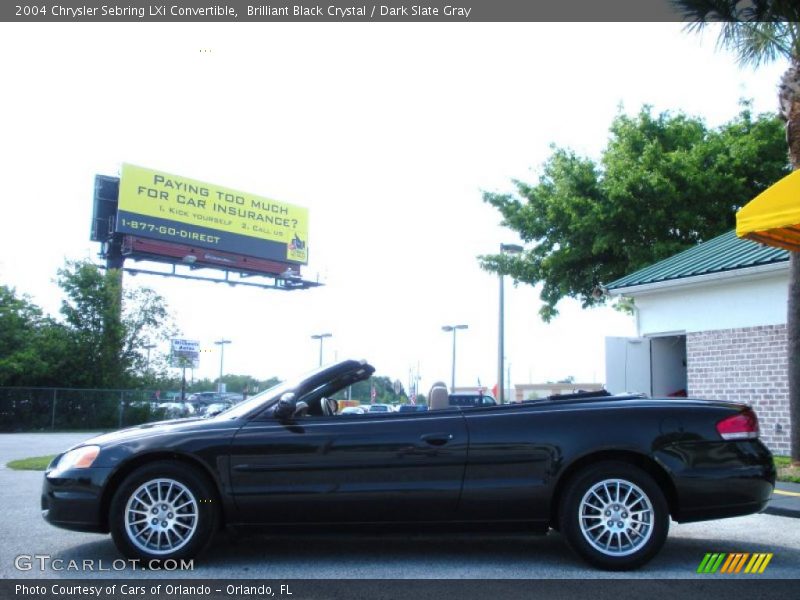 Brilliant Black Crystal / Dark Slate Gray 2004 Chrysler Sebring LXi Convertible