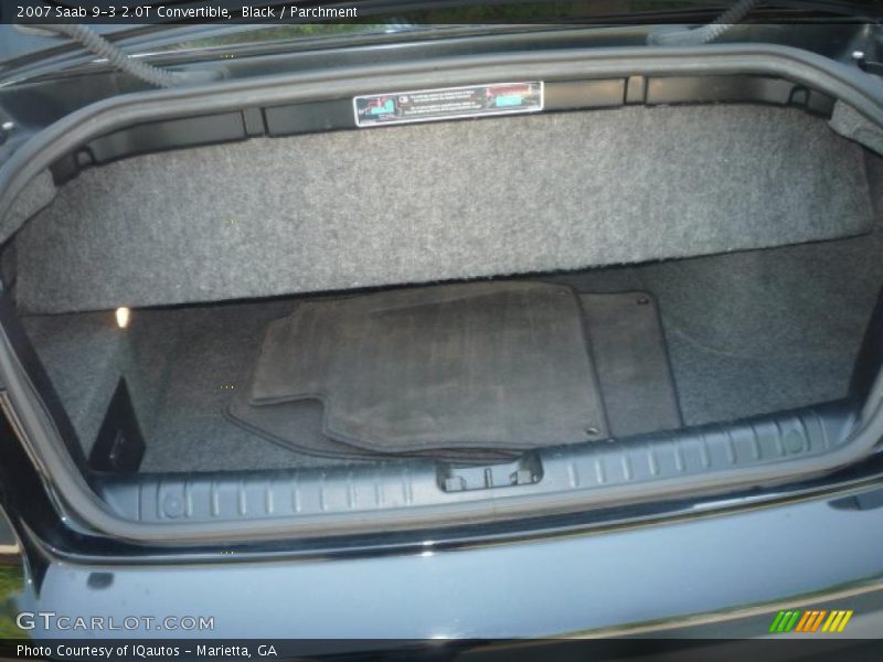 Black / Parchment 2007 Saab 9-3 2.0T Convertible