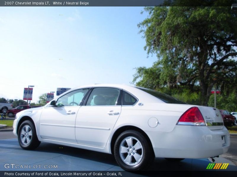 White / Neutral Beige 2007 Chevrolet Impala LT