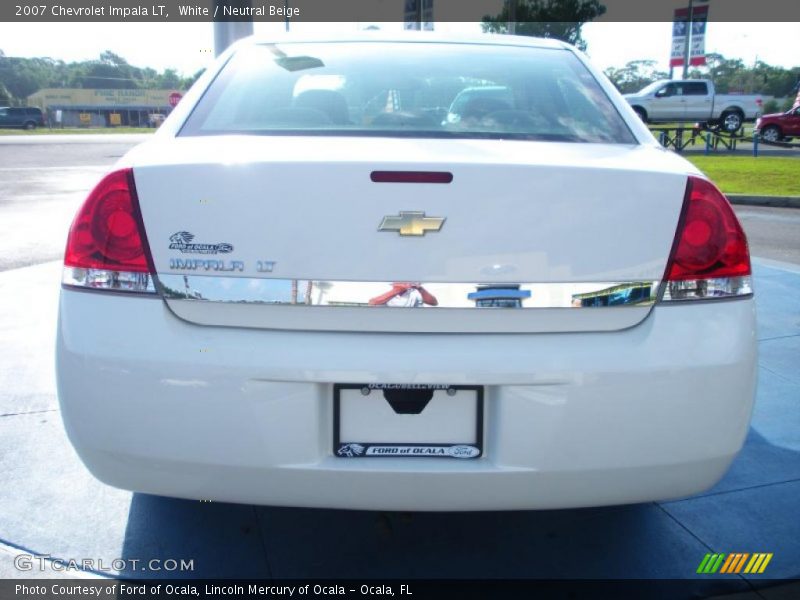White / Neutral Beige 2007 Chevrolet Impala LT