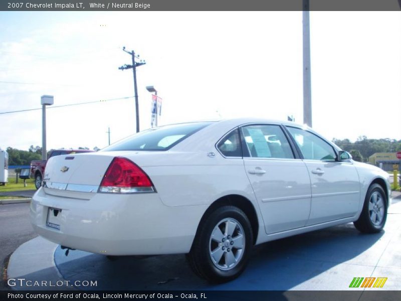 White / Neutral Beige 2007 Chevrolet Impala LT