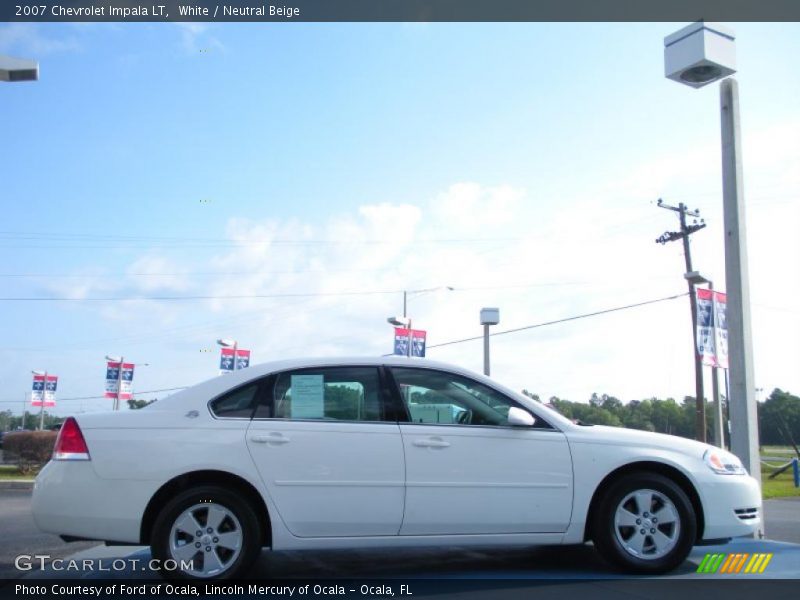 White / Neutral Beige 2007 Chevrolet Impala LT