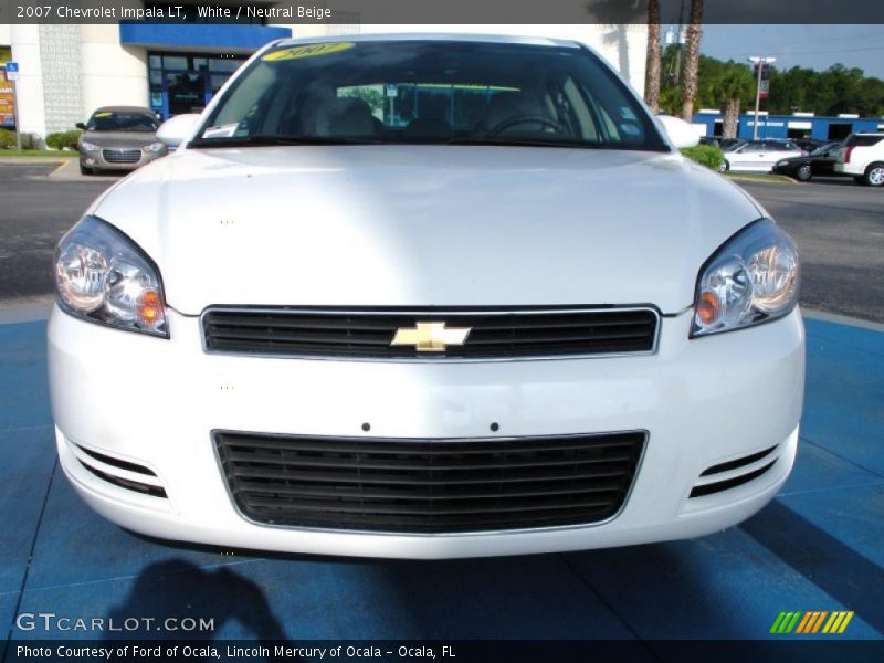 White / Neutral Beige 2007 Chevrolet Impala LT