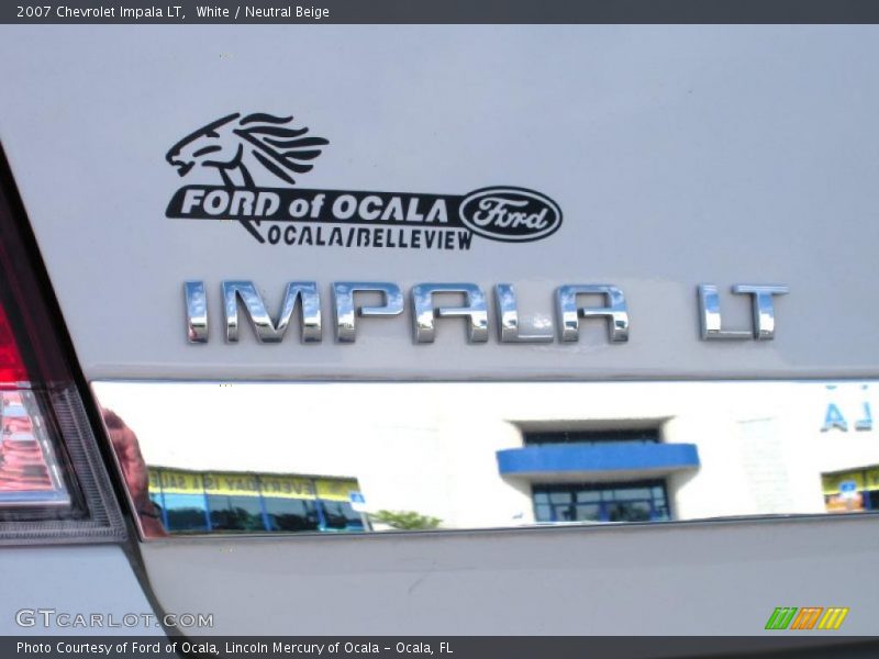 White / Neutral Beige 2007 Chevrolet Impala LT