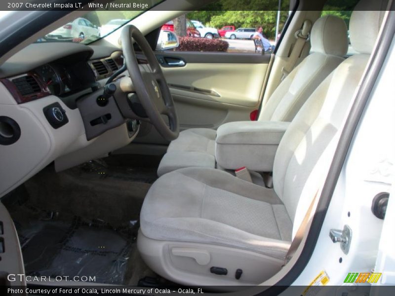 White / Neutral Beige 2007 Chevrolet Impala LT