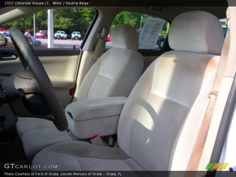 White / Neutral Beige 2007 Chevrolet Impala LT