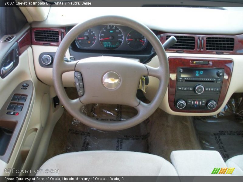 White / Neutral Beige 2007 Chevrolet Impala LT