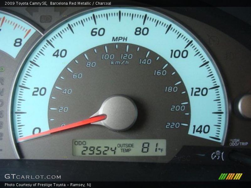 Barcelona Red Metallic / Charcoal 2009 Toyota Camry SE