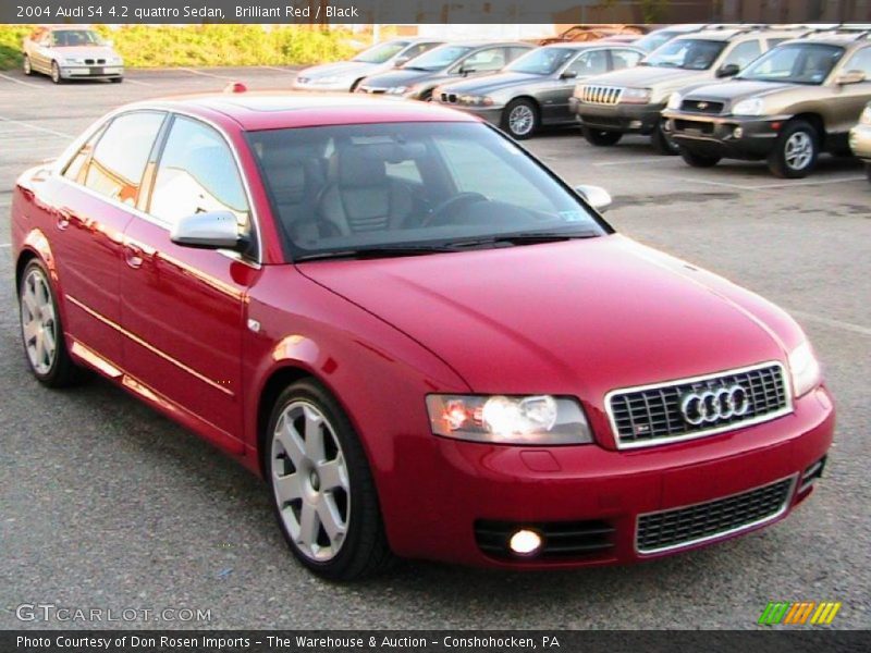 Brilliant Red / Black 2004 Audi S4 4.2 quattro Sedan