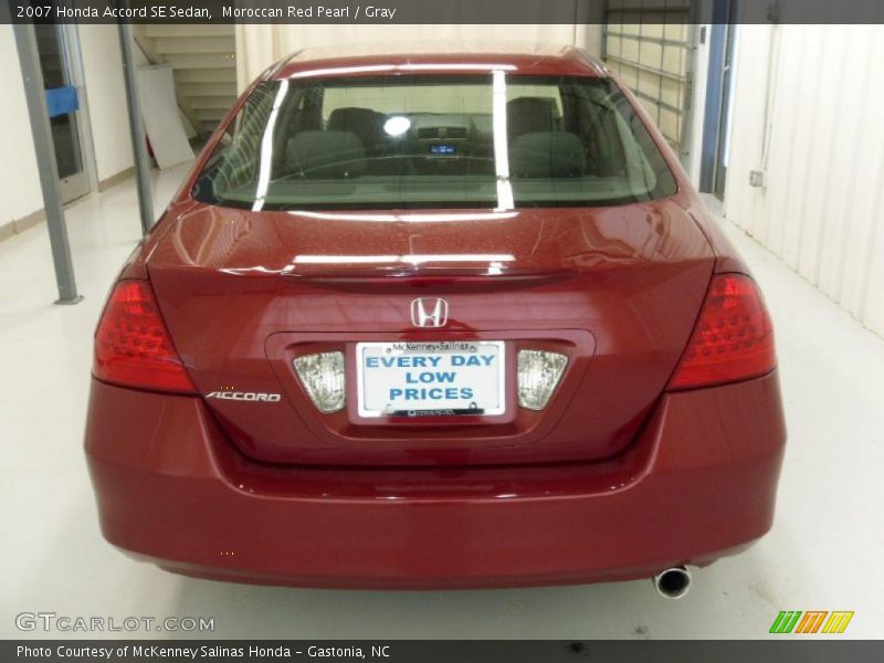 Moroccan Red Pearl / Gray 2007 Honda Accord SE Sedan