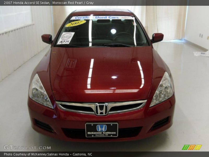 Moroccan Red Pearl / Gray 2007 Honda Accord SE Sedan