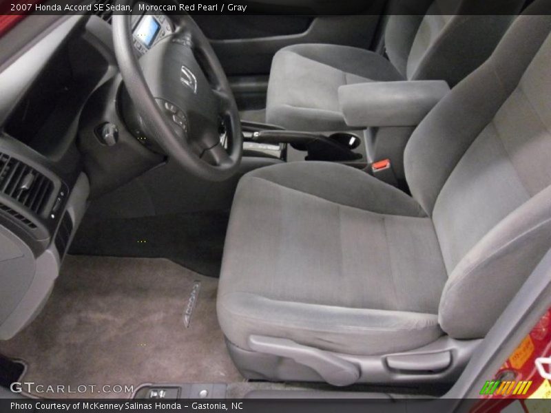 Moroccan Red Pearl / Gray 2007 Honda Accord SE Sedan