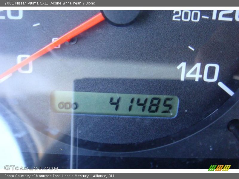 Alpine White Pearl / Blond 2001 Nissan Altima GXE