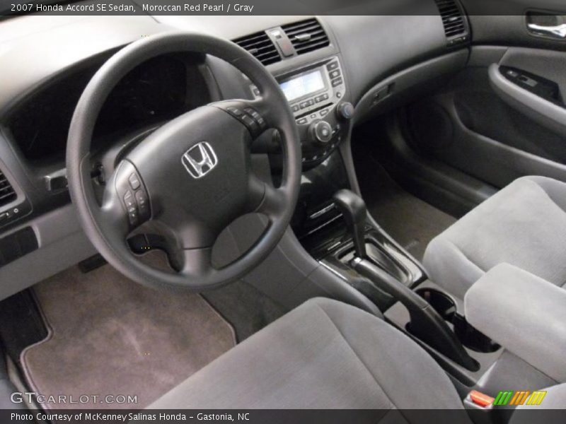 Moroccan Red Pearl / Gray 2007 Honda Accord SE Sedan