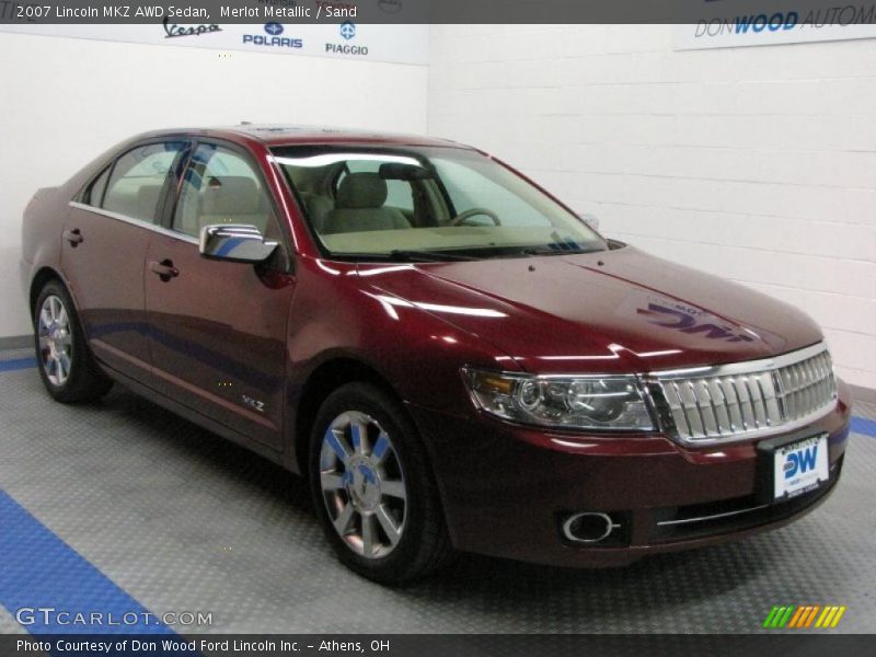 Merlot Metallic / Sand 2007 Lincoln MKZ AWD Sedan
