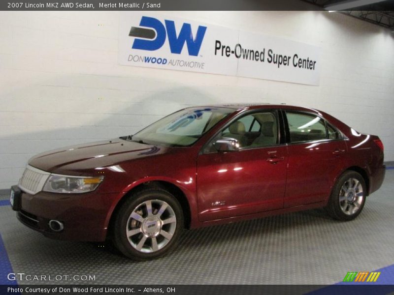 Merlot Metallic / Sand 2007 Lincoln MKZ AWD Sedan