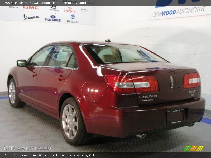 Merlot Metallic / Sand 2007 Lincoln MKZ AWD Sedan