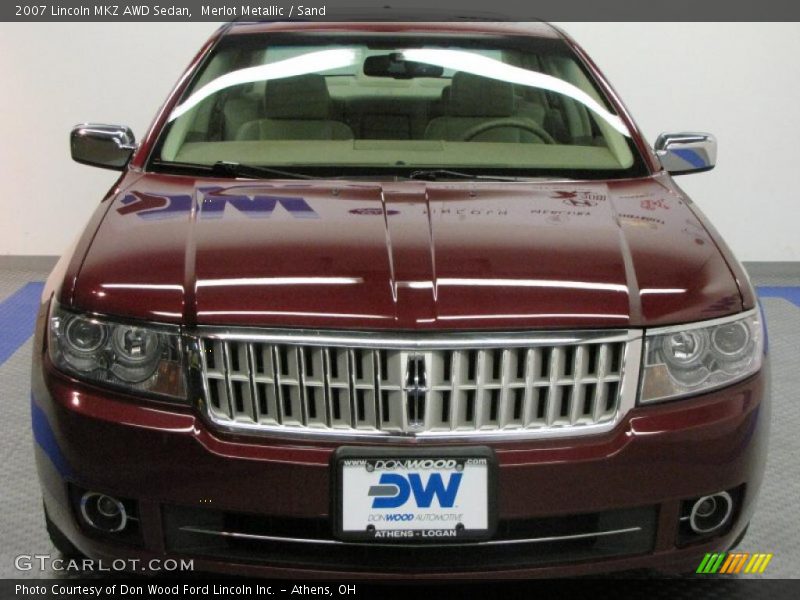 Merlot Metallic / Sand 2007 Lincoln MKZ AWD Sedan