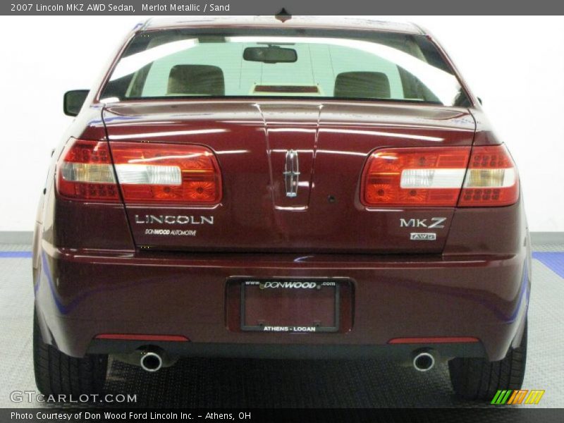 Merlot Metallic / Sand 2007 Lincoln MKZ AWD Sedan
